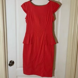 Coral midi dress semi-formal